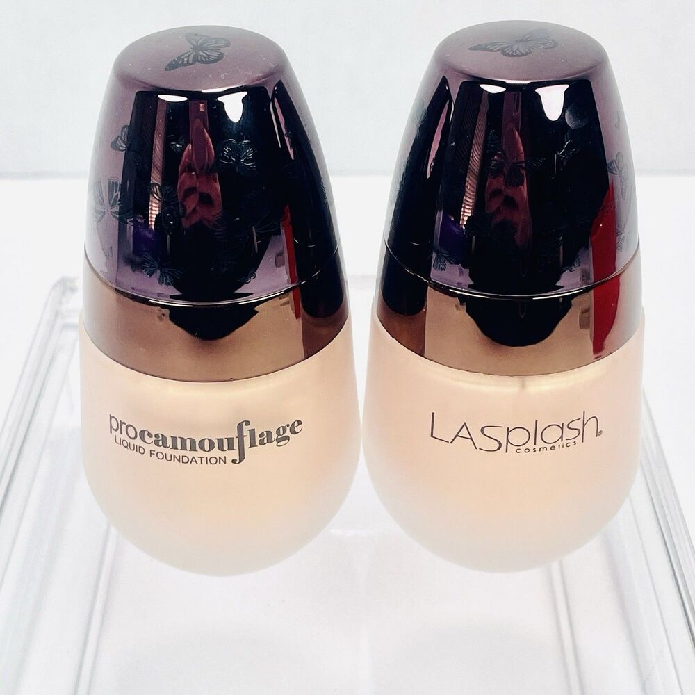 2 Pack LA Splash PRO CAMOUFLAGE Liquid Foundation Full Coverage NEW